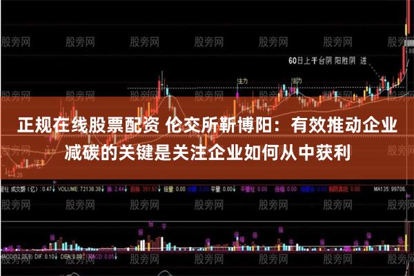 正规在线股票配资 伦交所靳博阳：有效推动企业减碳的关键是关注企业如何从中获利