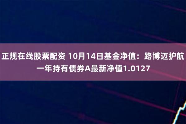 正规在线股票配资 10月14日基金净值：路博迈护航一年持有债券A最新净值1.0127
