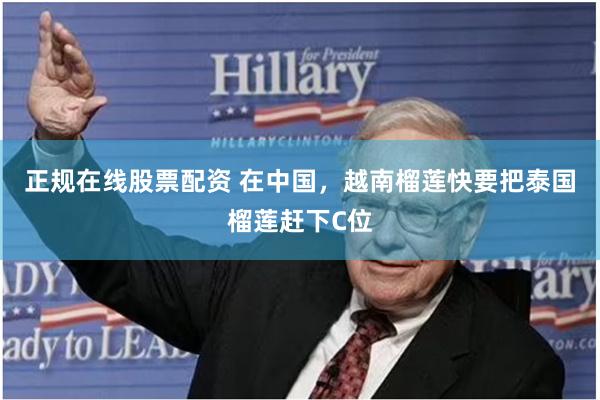 正规在线股票配资 在中国，越南榴莲快要把泰国榴莲赶下C位