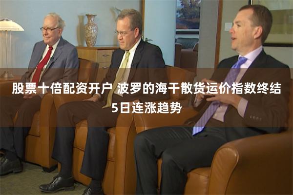 股票十倍配资开户 波罗的海干散货运价指数终结5日连涨趋势