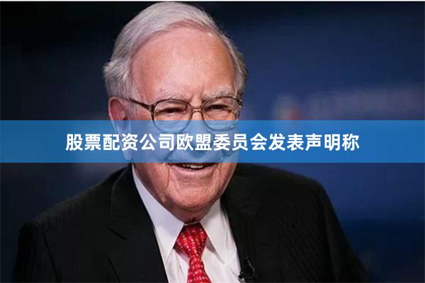 股票配资公司欧盟委员会发表声明称