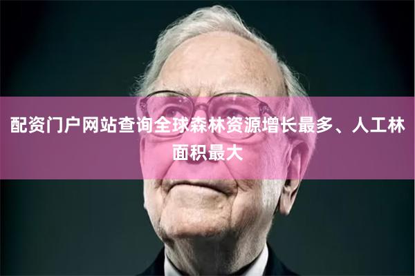 配资门户网站查询全球森林资源增长最多、人工林面积最大